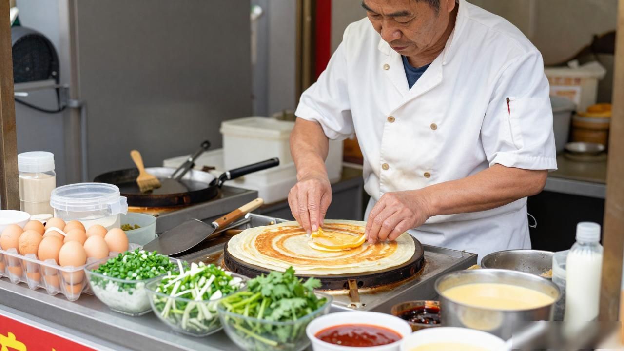 黑暗料理网红煎饼小吃做法大全，老张靠创新月入三万